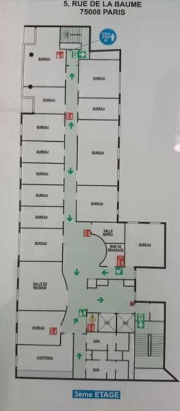 Location bureaux 611 m² non divisibles