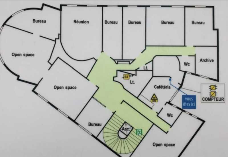 Location bureaux 243 m² non divisibles