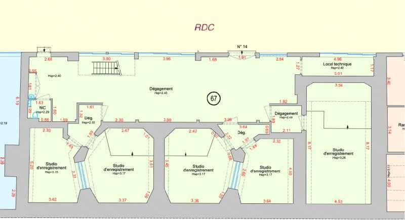 Location bureaux 420 m² non divisibles