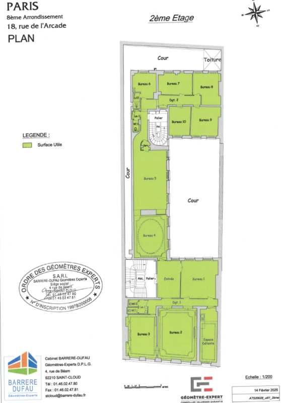 Location bureaux 295 m² non divisibles