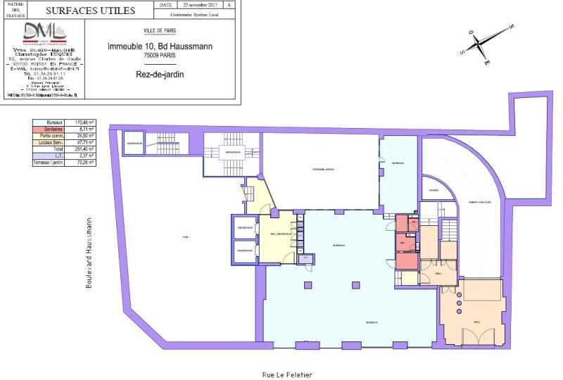 Location bureaux 205 m² non divisibles