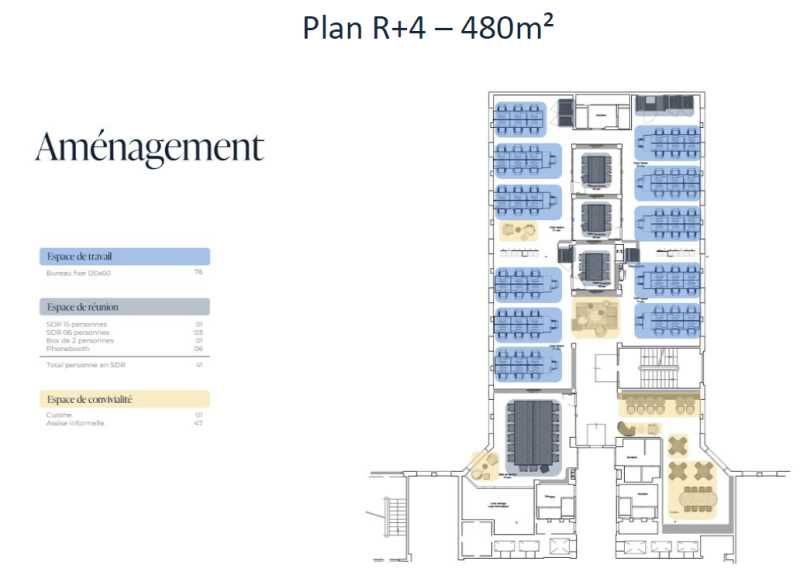 Location de bureaux PARIS - Contrat de prestations de service - 480 m² non divisibles