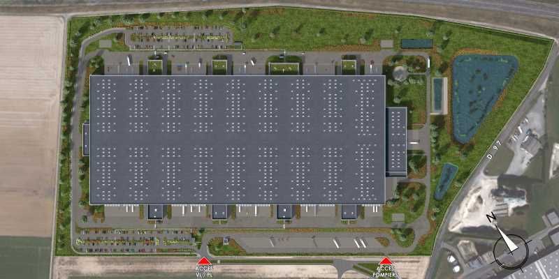 Location entrepots 30382 m² non divisibles