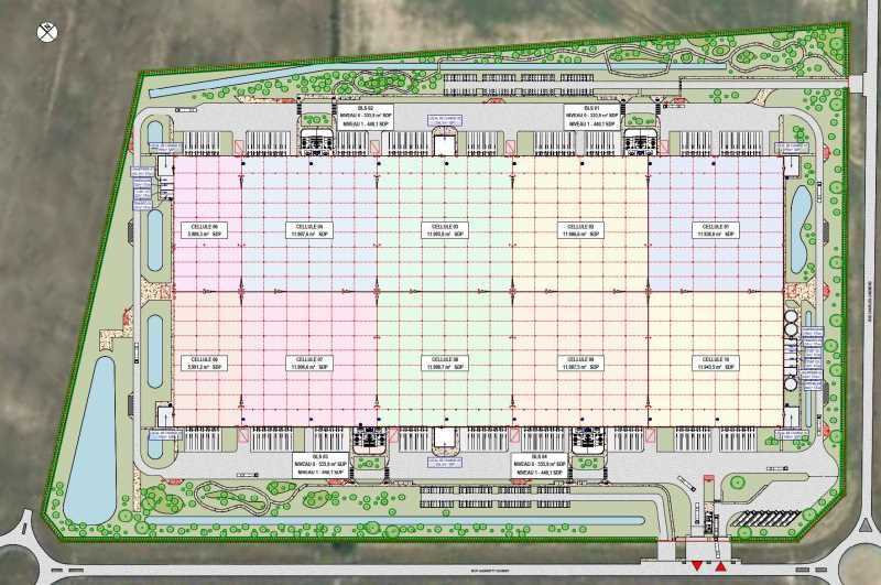 Location entrepots 111900 m² divisibles à partir de 48000 m²