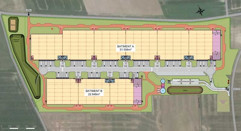 Location entrepots 73654 m² divisibles à partir de 6000 m²
