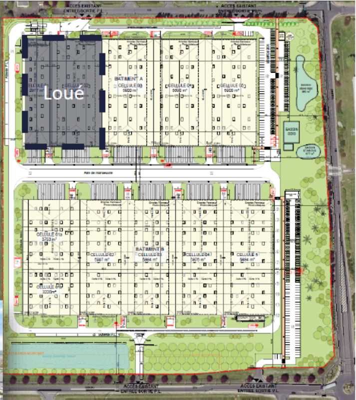 Location entrepots 62546 m² non divisibles