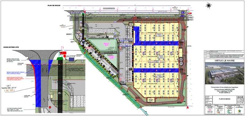 Location entrepots 6593 m² non divisibles