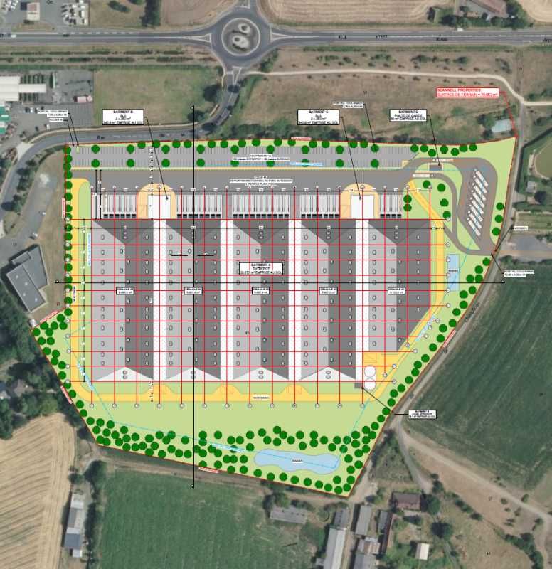 Location entrepots 34537 m² non divisibles