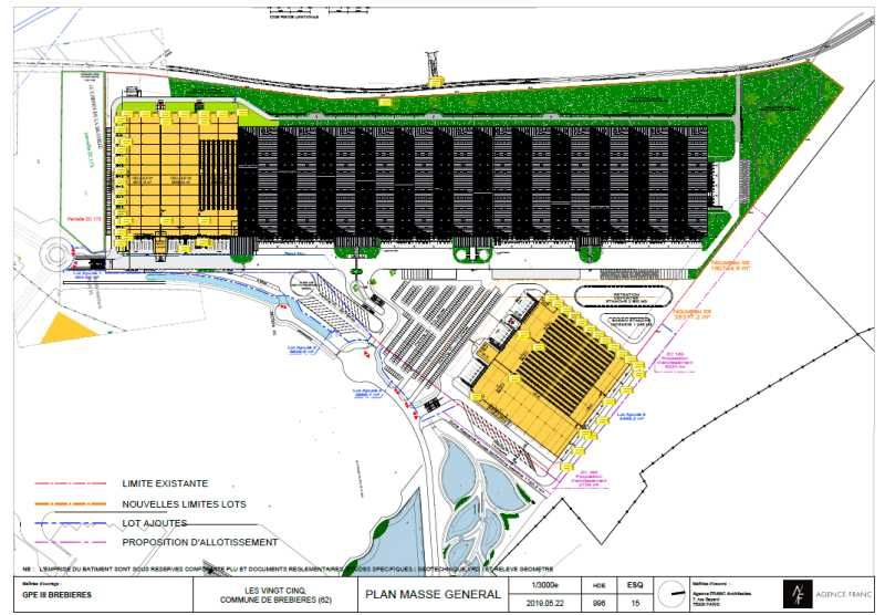 Location entrepots 18800 m² divisibles à partir de 2839 m²
