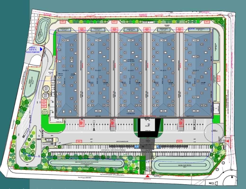 Vente entrepots 30491 m² divisibles à partir de 138 m²