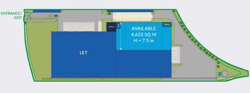 Location entrepots 4633 m² non divisibles