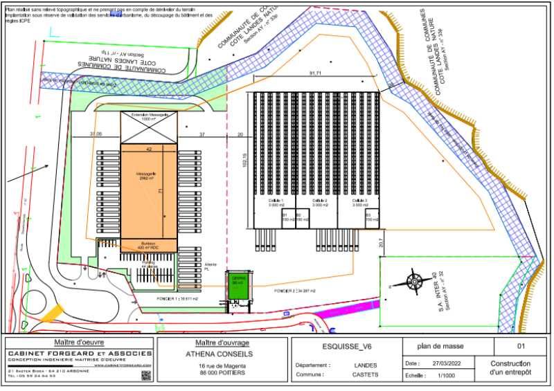 Location entrepots 3402 m² non divisibles