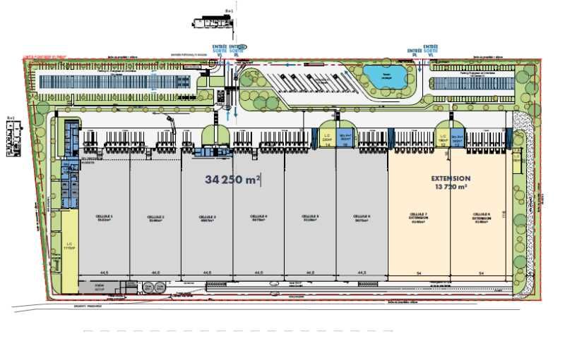 Location entrepots 48017 m² non divisibles