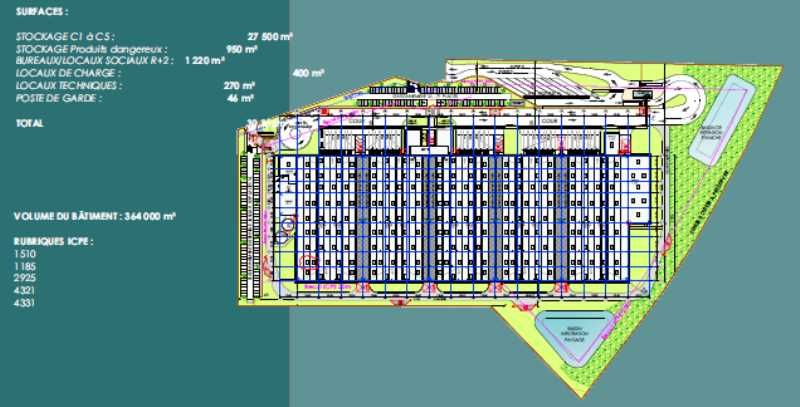Location entrepots 30386 m² non divisibles