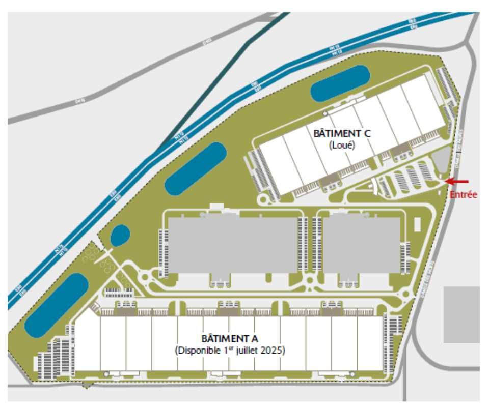 Location entrepots 28882 m² non divisibles