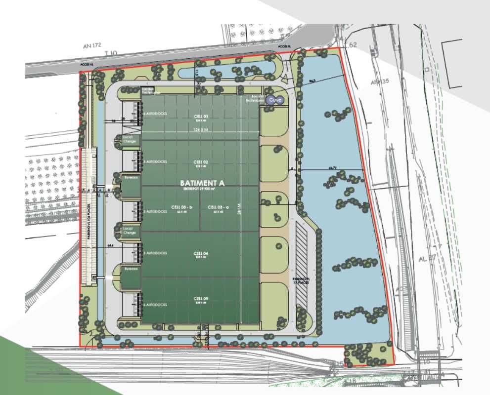 Location entrepots 31965 m² divisibles à partir de 6000 m²