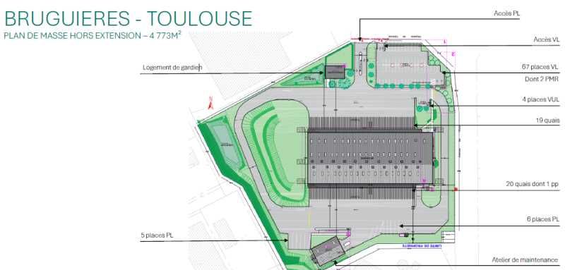 Location entrepots 6042 m² non divisibles