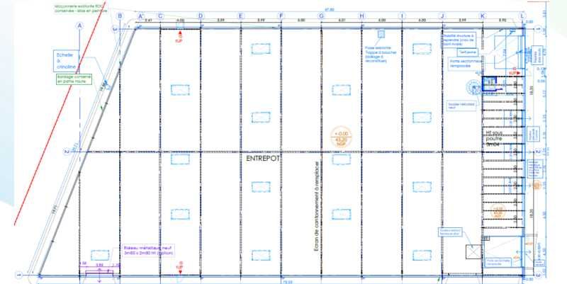 Location entrepots 2504 m² non divisibles