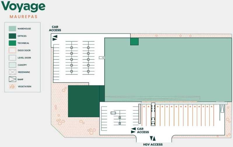 Location entrepots 6081 m² non divisibles