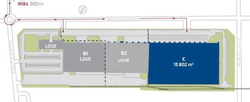 Location entrepots 14319 m² divisibles à partir de 6010 m²
