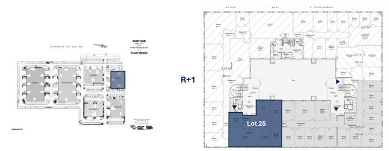 Location bureaux 158 m² non divisibles