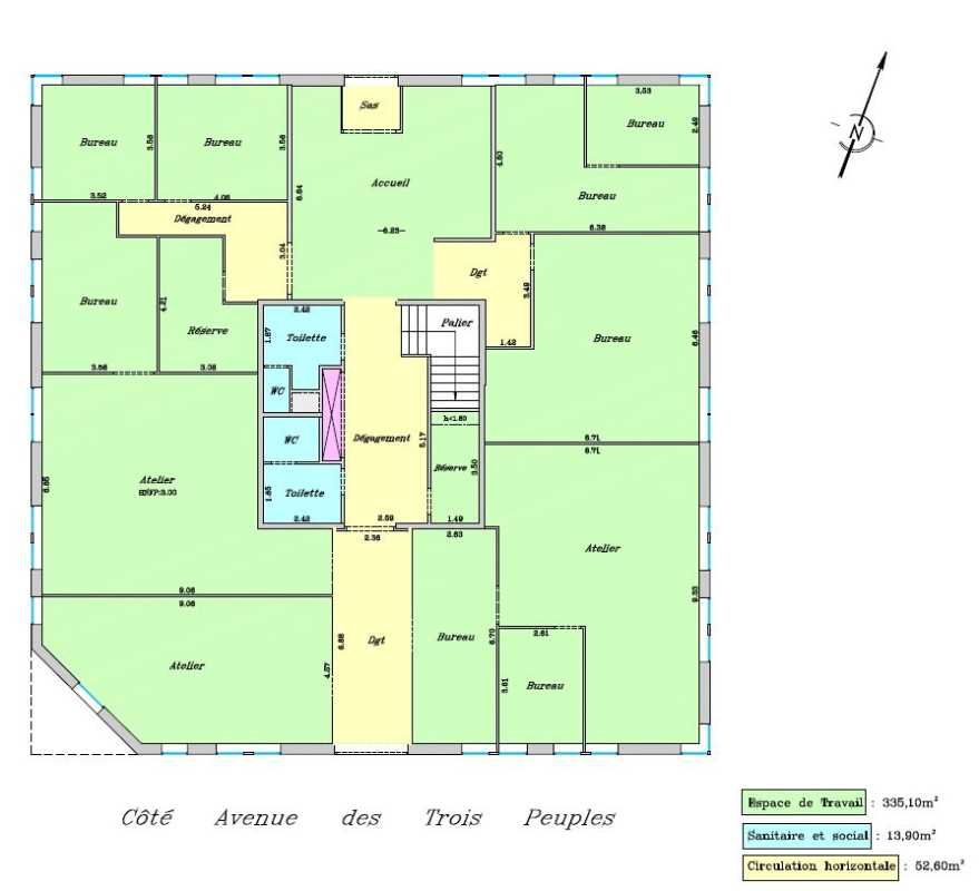 Location entrepots 808 m² non divisibles