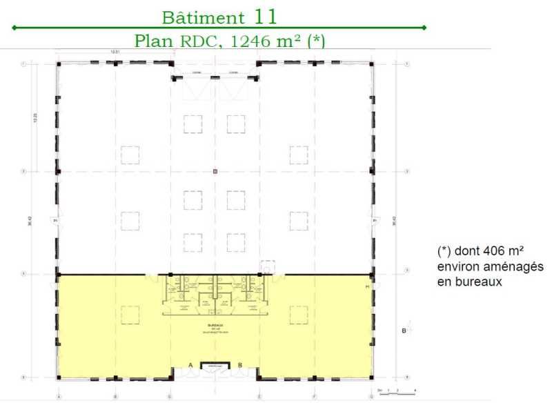 Location entrepots 1246 m² divisibles à partir de 623 m²