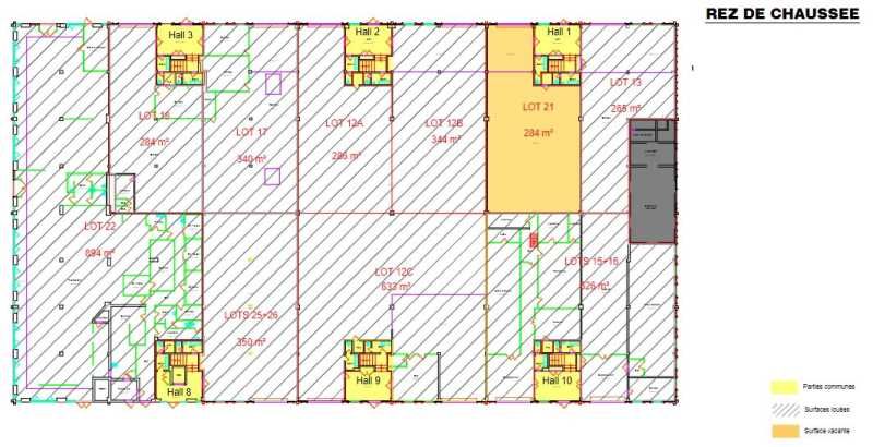Location entrepots 1657 m² divisibles à partir de 301 m²
