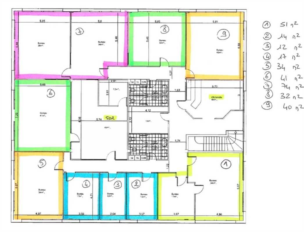 Location bureaux 286 m² divisibles à partir de 30 m²