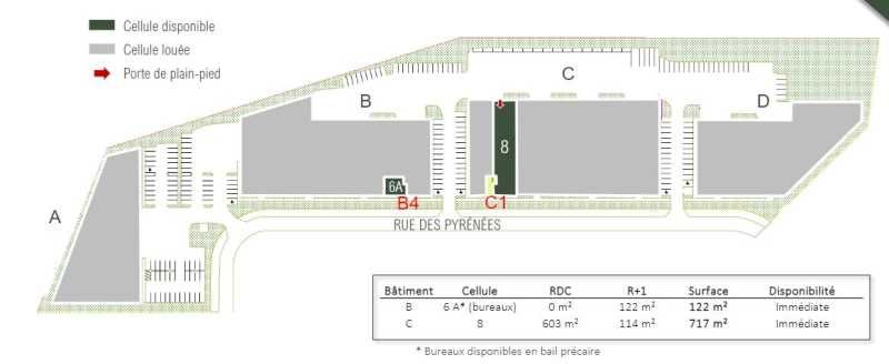 Location entrepots 1148 m² non divisibles