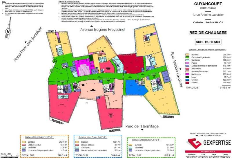 Location bureaux 19763 m² divisibles à partir de 5000 m²