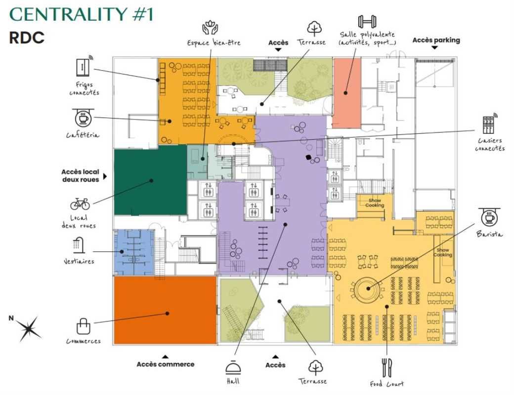 Location bureaux 24114 m² divisibles à partir de 5949 m²