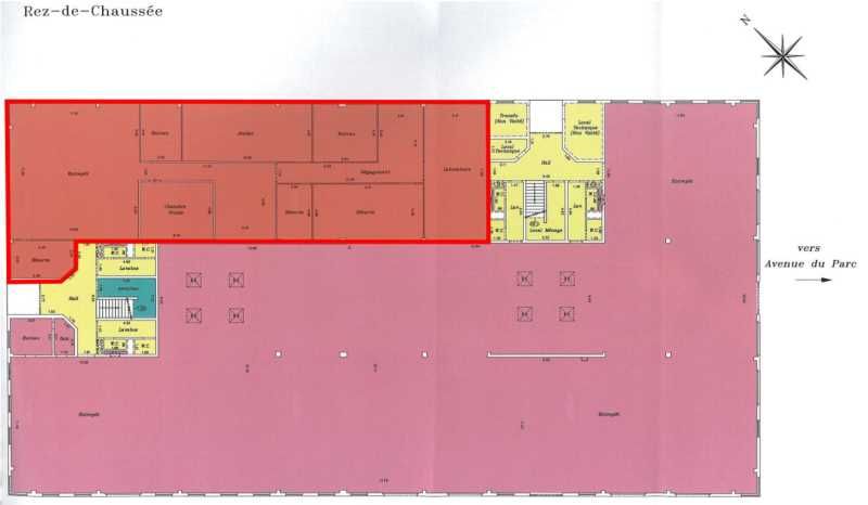 Location bureaux 3837 m² divisibles à partir de 1500 m²