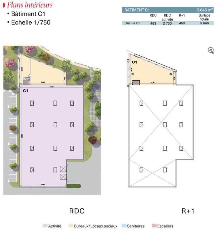 Vente entrepots 7874 m² divisibles à partir de 1511 m²