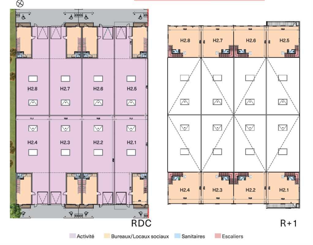 Vente entrepots 8698 m² divisibles à partir de 430 m²