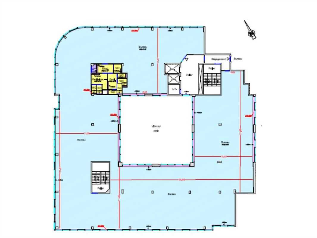 Vente bureaux 1833 m² divisibles à partir de 843 m²