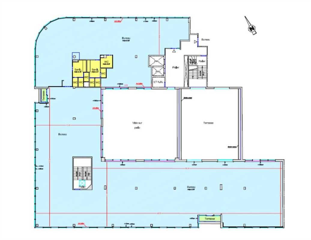 Vente bureaux 1833 m² divisibles à partir de 843 m²