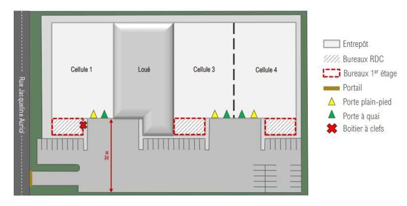 Location entrepots 3979 m² divisibles à partir de 1313 m²