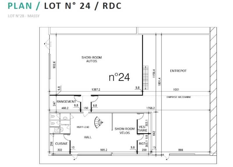 Location entrepots 499 m² non divisibles