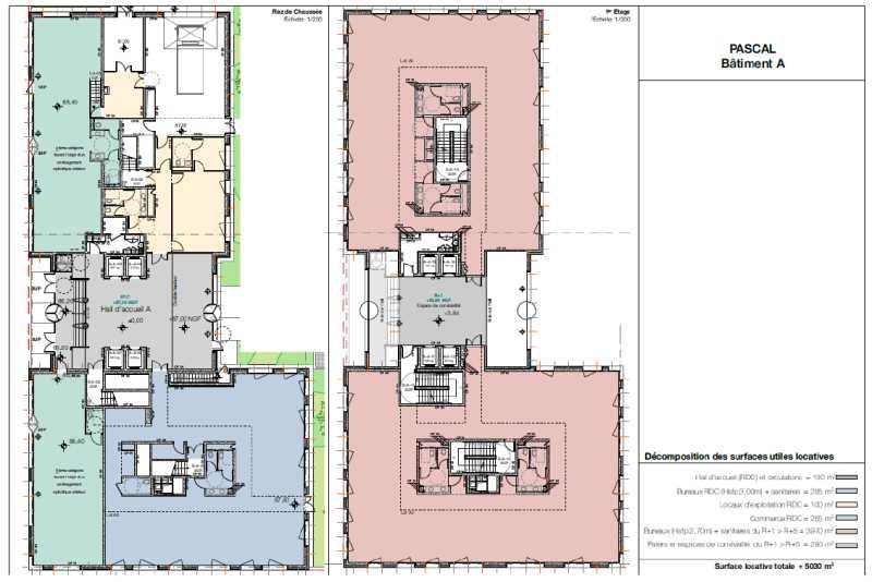 Location bureaux 441 m² non divisibles