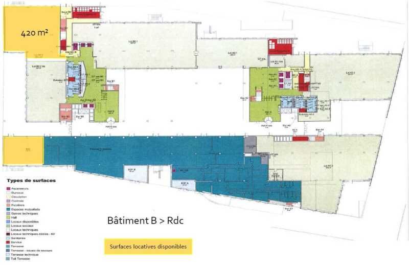 Location bureaux 11728 m² divisibles à partir de 500 m²