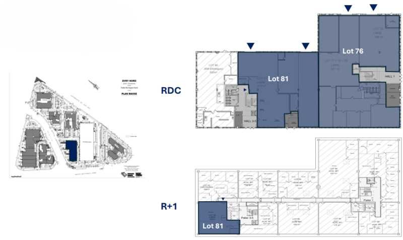 Location entrepots 1527 m² divisibles à partir de 678 m²