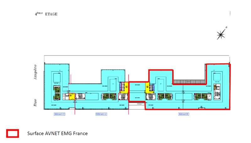 Location bureaux 1647 m² non divisibles