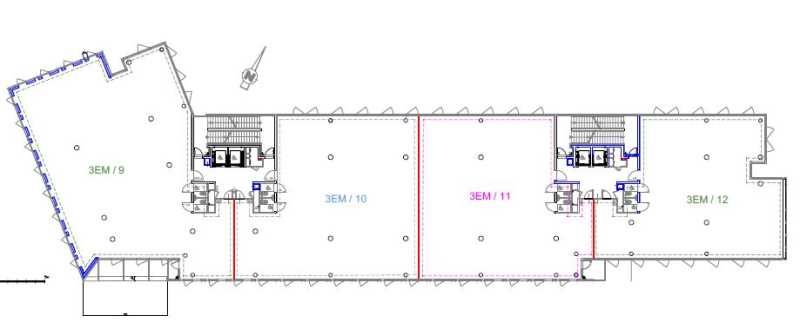 Location bureaux 1023 m² divisibles à partir de 327 m²