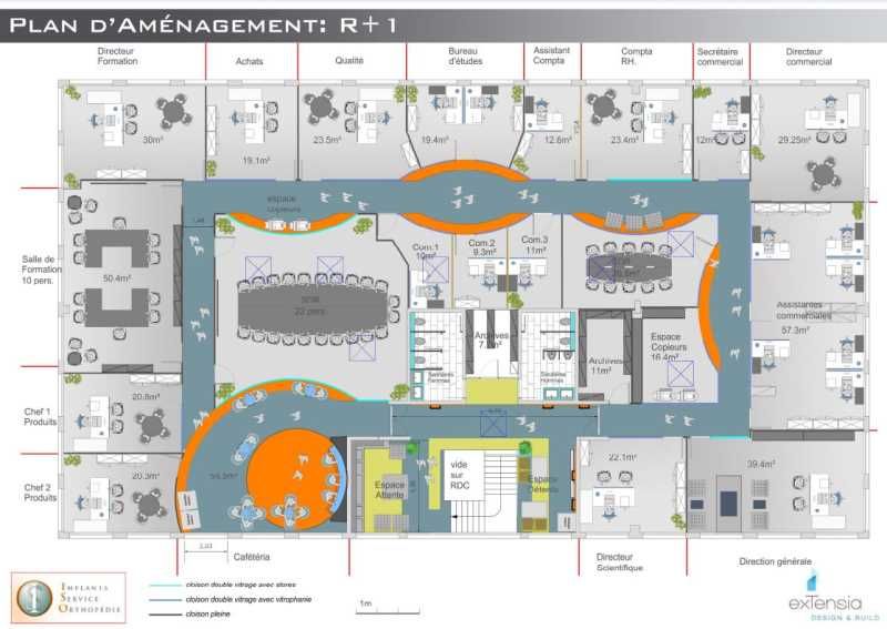 Location bureaux 1526 m² non divisibles