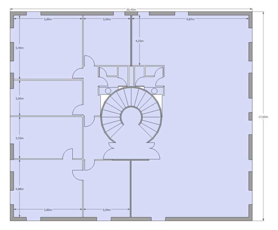 Location bureaux 165 m² non divisibles