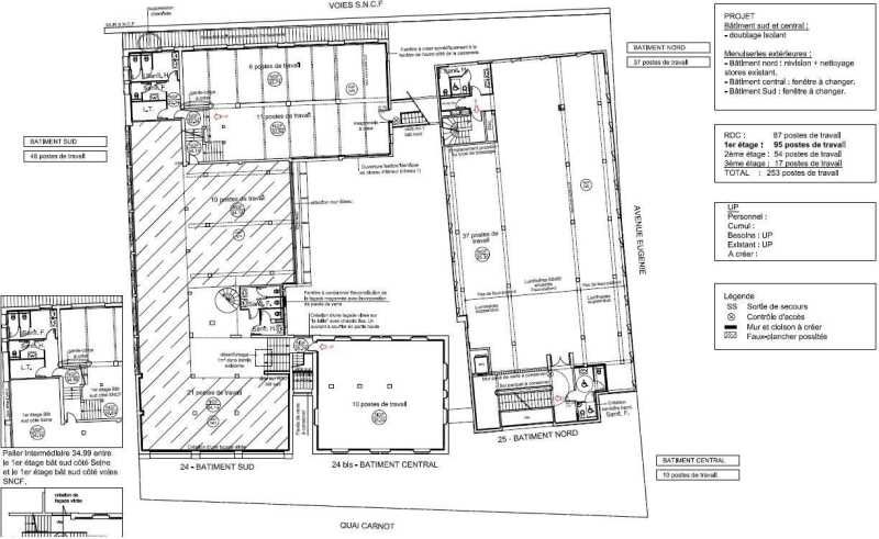 Vente bureaux 3258 m² non divisibles