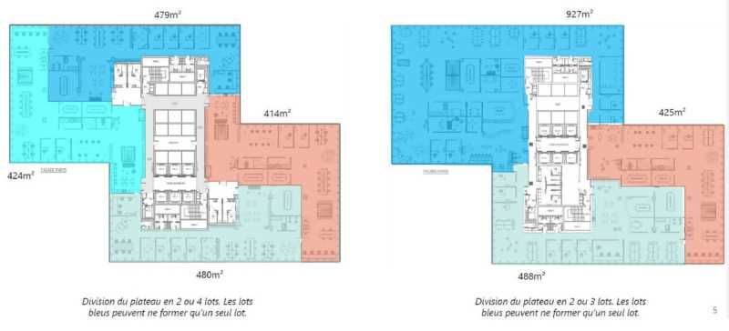 Vente bureaux 1966 m² divisibles à partir de 983 m²