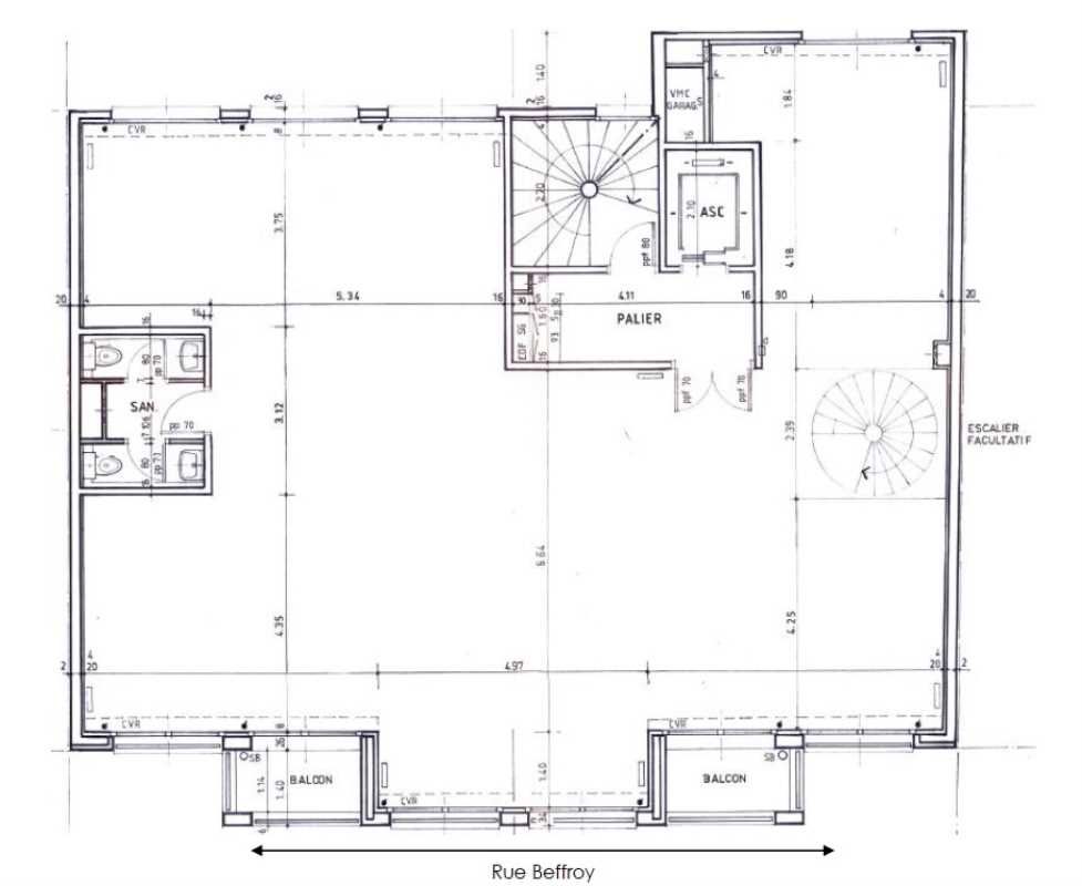 Vente bureaux 173 m² non divisibles