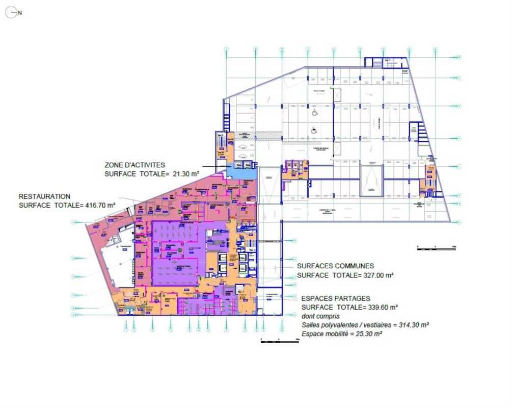Location bureaux 11676 m² divisibles à partir de 611 m²